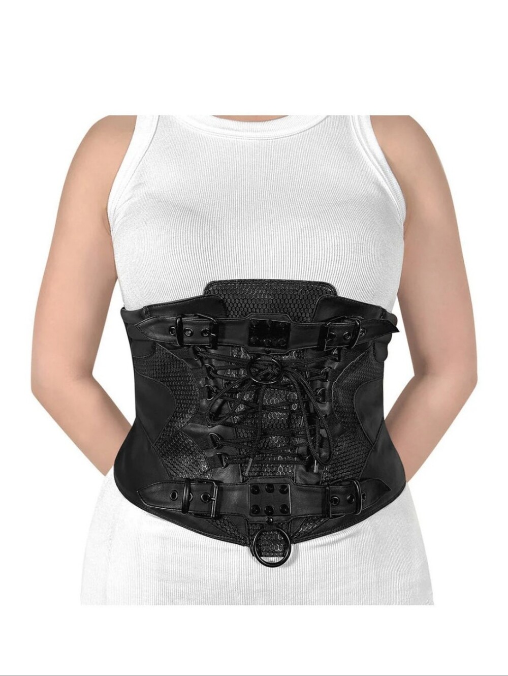 DEMONIA Waist Cincher GOTH VEGAN 'Material L/XL